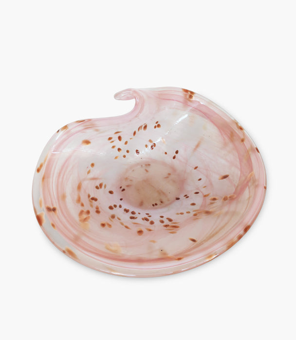 وعاء ديكور ألادينو زجاج ملون بشكل صدفة بحرية