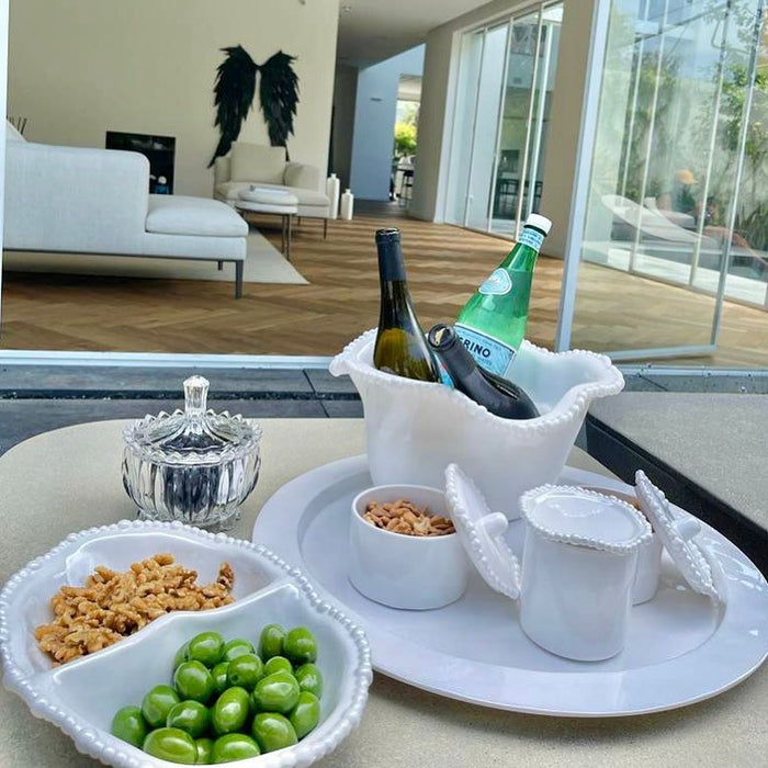 Joke Table & Kitchen White Melamine Condiment Bowl