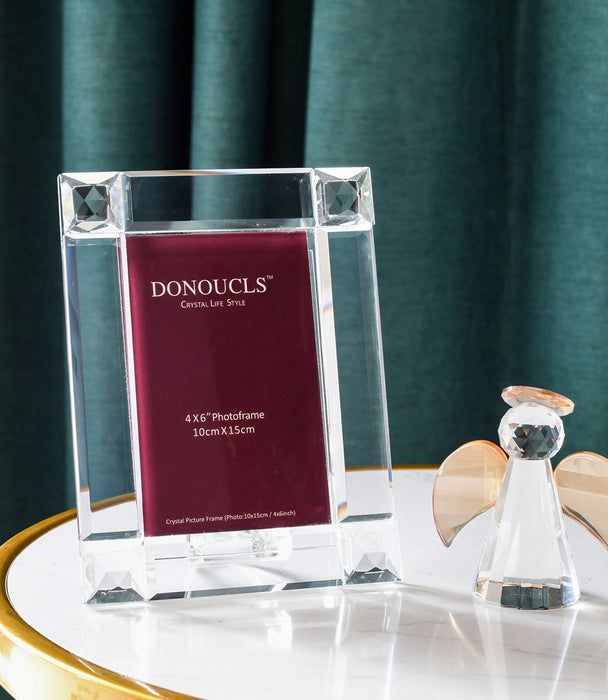 Kiyara Crystal Glass Photo Frame Clear 4*6" 16x7.5x21cm