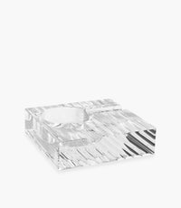 Kiyara Crystal Glass Ashtray Clear 13.5x13.5x3.5cm - Roomours UAE