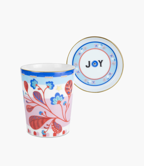 Mamma Mia Joy Cup With Lid/ Saucer - Porcelain Ø9 H12cm