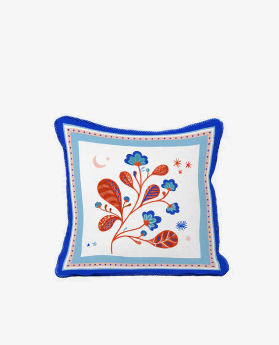 Mama Mia Embroidered Cushion Blue 60*60cm