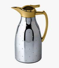 Dot Thermos Silver Body & Handle, Golden Top 1L