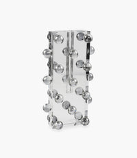 Kiyara Crystal Glass Vase Eletroplating Grey L:17x9x30cm - Roomours UAE