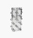 Kiyara Crystal Glass Vase Eletroplating Grey L:17x9x30cm - Roomours UAE