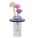 Kiyara Crystal Glass Vase Clear & Blue 10x10x12.5cm - Roomours UAE