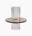 Kiyara Crystal Glass Vase Clear & Brown Low 12x12x12.5cm - Roomours UAE