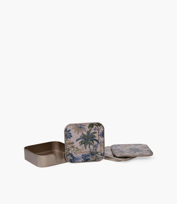 Paradise Tree Coaster S/4, 11*11*3cm