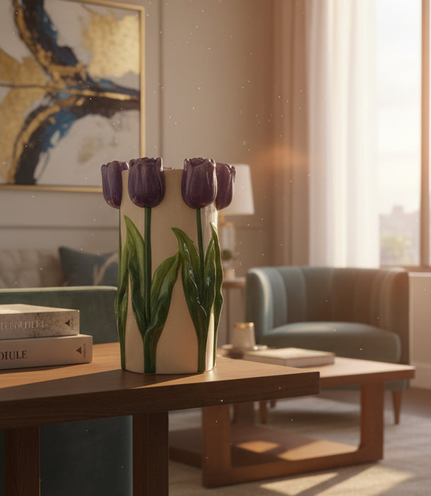 Tulip Dolomite Vase S 14.2*13.2*23.5cm