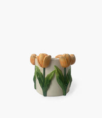 L-Pot With Tulip Dolomite 18*16.5*15.5cm
