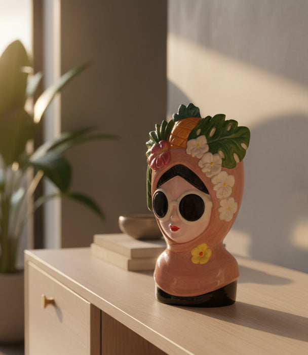 Isla Ida Figure Vase Dolomite 9.5*8.5*19cm