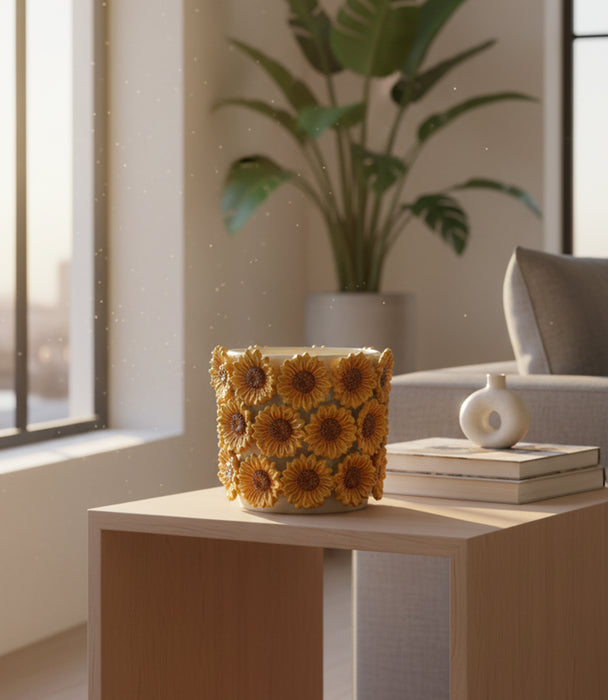 Sunflower Dolomite Vase S D20, H16.5cm
