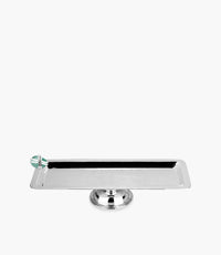 Dogal Tas RectanGlass Bubblee Tray In Green Stone 3010 : 16
