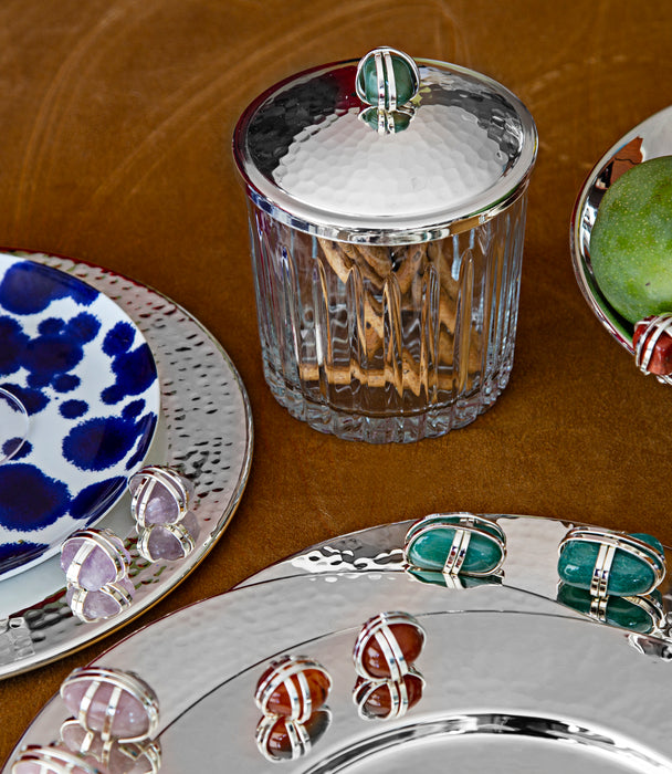 Dogal Tas In Green Stone Chocolate Box R: 14cm, H: 14cm