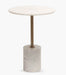 Andrea Marble Accent Table - White - Roomours UAE