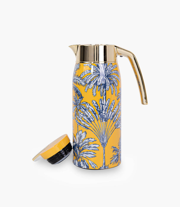 Summer Palm - Yellow 0.75L Thermos - Roomours UAE