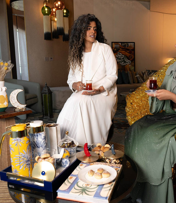 Summer Palm - Yellow 0.75L Thermos - Roomours UAE