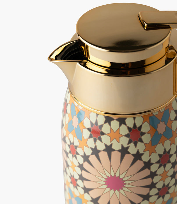 Naqsh Beige/Pink Thermos  1L