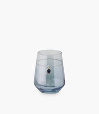 Eleia Water Glass Bubbleass In Blue, Set of 6