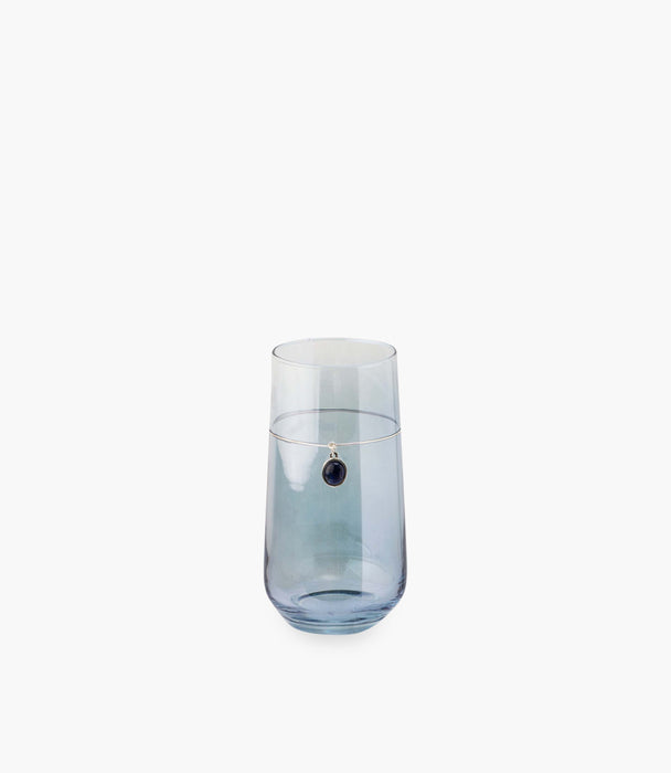 Eleia Juice Glass Bubbleass In Blue, Set of 6