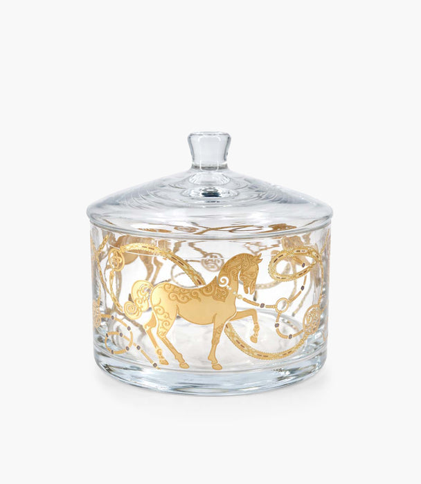 Equine Small Candy box with cover 13cm