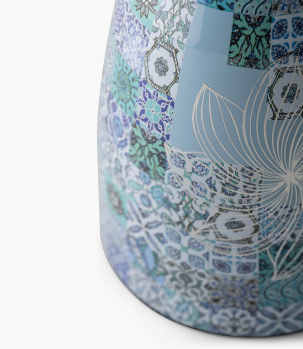 ترمس بلو تايلز ستانلس ستيل بزخارف ملونة - 0.75 لتر