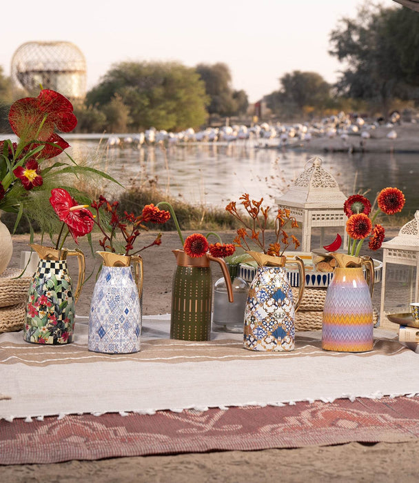 Scultura Flower 1L Thermos Gold - Roomours UAE