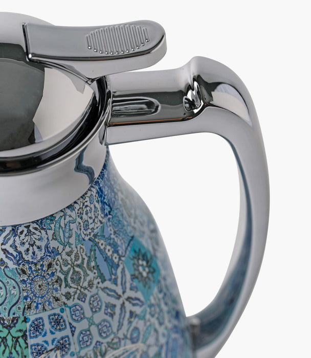 ترمس بلو تايلز ستانلس ستيل بزخارف ملونة - 1 لتر