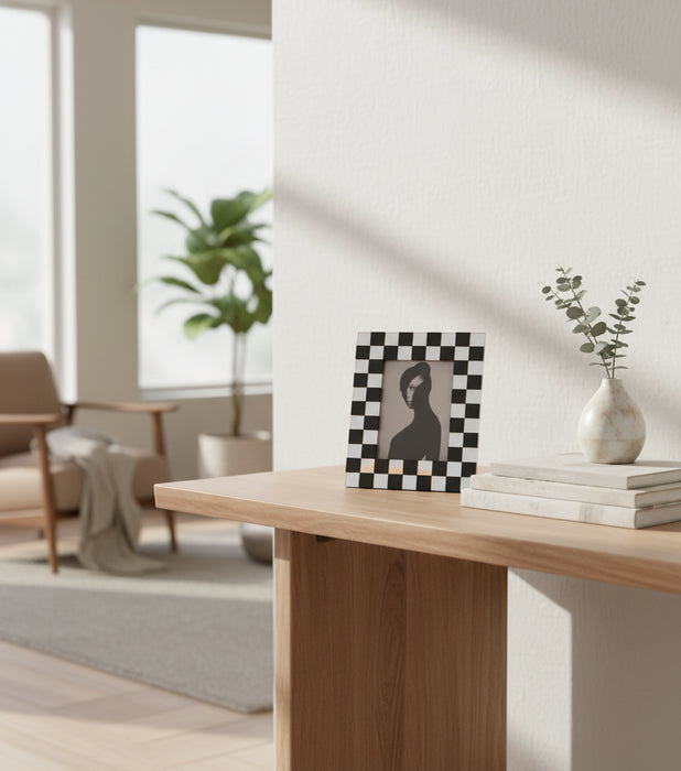 Photo Frame Mosaic Black and White 13x18cm