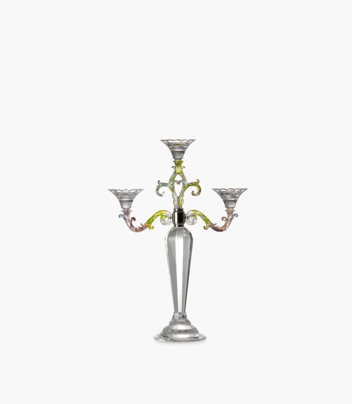 Canvas Candelabras Crystal 3 Arms 39x39x54cm - Roomours UAE