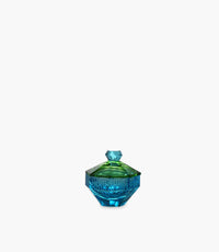 Canvas Candy Jar Crystal Blue 10x10x10.5cm - Roomours UAE