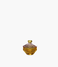 Canvas Candy Jar Crystal Amber 10x10x10.5cm