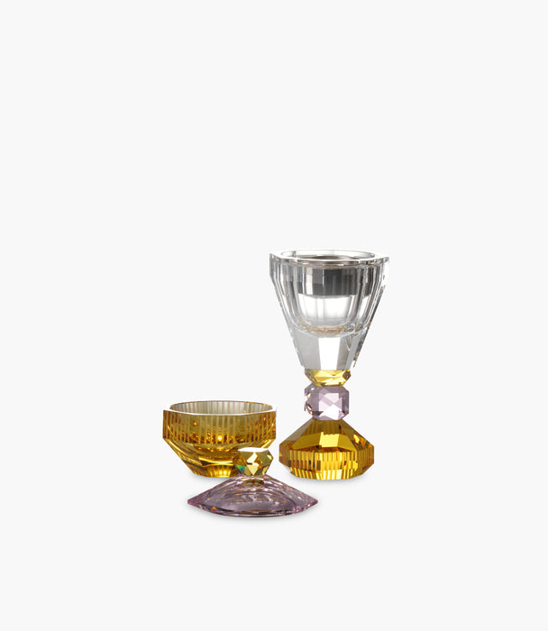 Canvas Candy Jar Crystal Amber 10x10x10.5cm