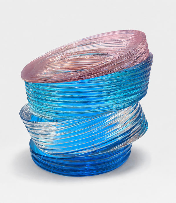 Swirl Crystal Jar Oud Coloured 10.8cm