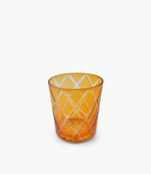 Cross Multicolor Double Layered Glass Set of 6