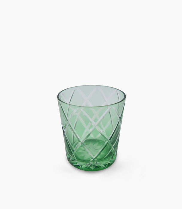 Cross Multicolor Double Layered Glass Set of 6