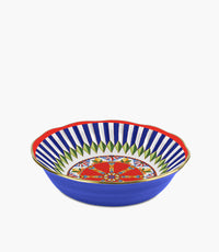 وعاء دولتشي فيتا بورسلين ملوّن برسمة عجلة