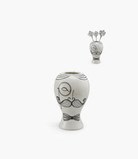 Dolomite Head Vase,White, 19*19*30.2Cm