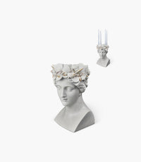 Venus Resin Candle Holder,White, 23.6X25.7X38.2Cm