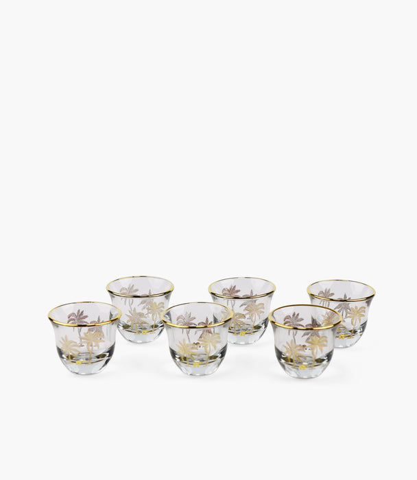 Oasis Palm Gold Gawa Cup, Set of 6