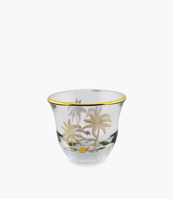 Oasis Palm Gold Gawa Cup, Set of 6