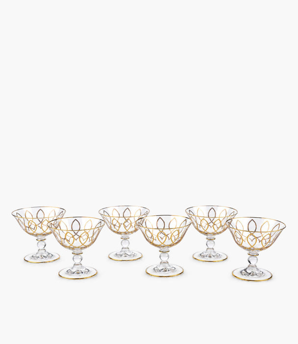 Victorian Gold Ice Cup, Set of 6