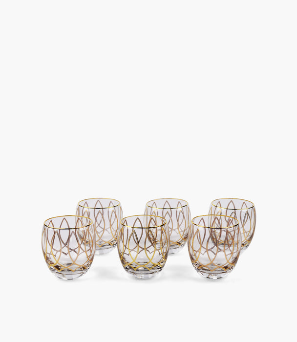 Victorian Gold Short Drink , Set of 6