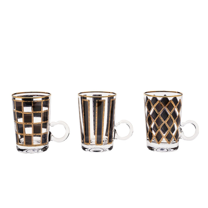 Gambit Tea Cup with Saucer, Set of 6, 120ml