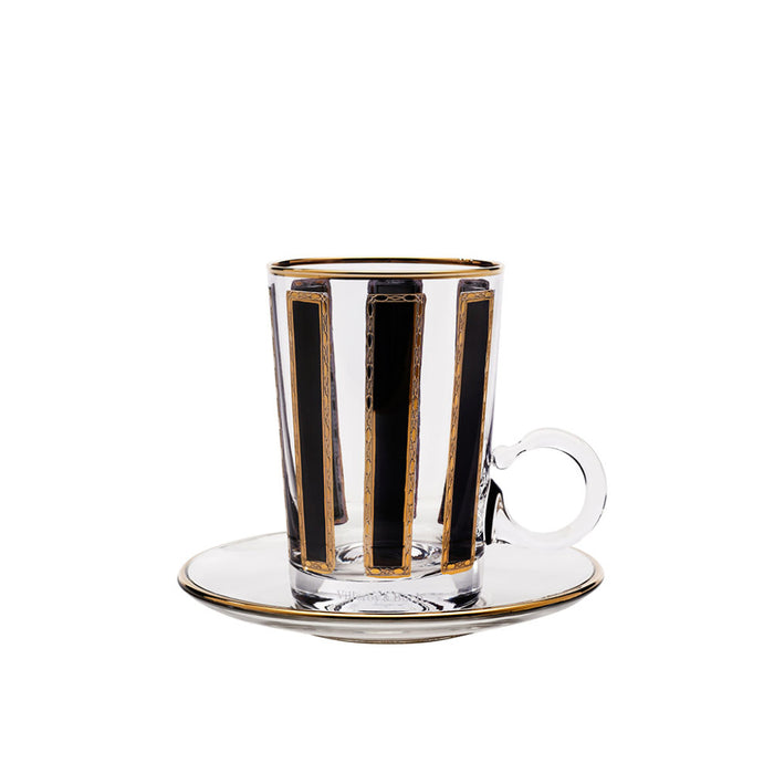 Gambit Tea Cup with Saucer, Set of 6, 120ml