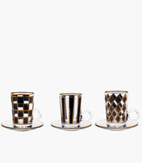 Gambit BL/G Tea Cup w/Saucer 120mL S/6