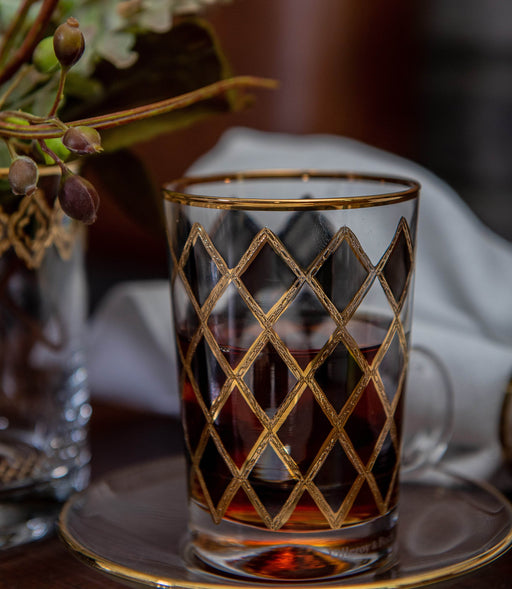 Gambit BL/G S/6 Tea Cup w/Saucer 120mL - Roomours UAE