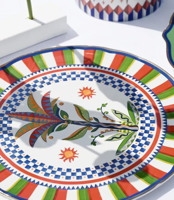 Dolce Vita Palm Cake Plate Dia32cm