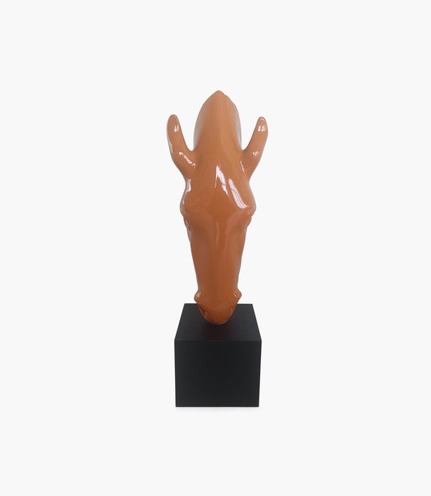 Horse Small Sculpture Polyresin Orange 67×18 Cm - Roomours UAE
