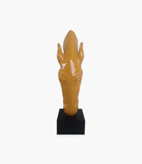 Big Horse Yellow Sculpture Polyresin 79×25 Cm